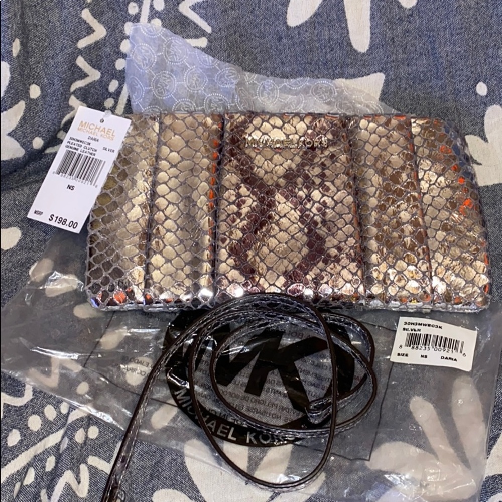 Michael Kors Daria pleated clutch